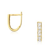 Cercei aur 14K cu cristale si tortita inchisa DiAmanti KCE0009EG14K-AS